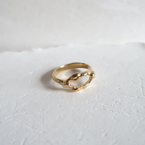 Curve leaf ring [14k gold]