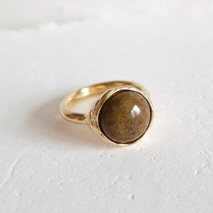 Classic button ring [DOL wood 01]