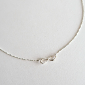 Ribbon necklace [silver/gold]