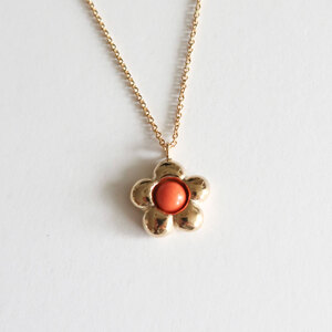 Jelly flower necklace [DOL orange]