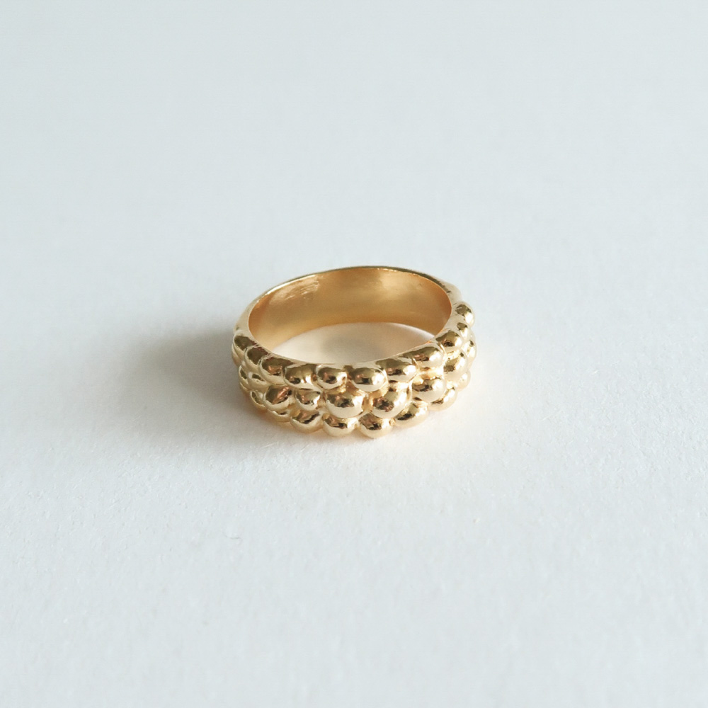 Bold seed ring [silver/gold]