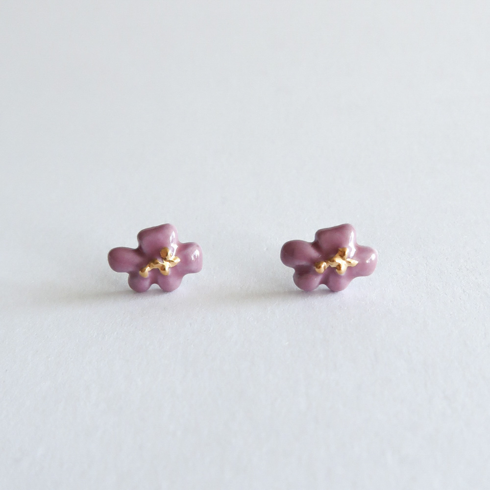 Wild flower earring [purple]