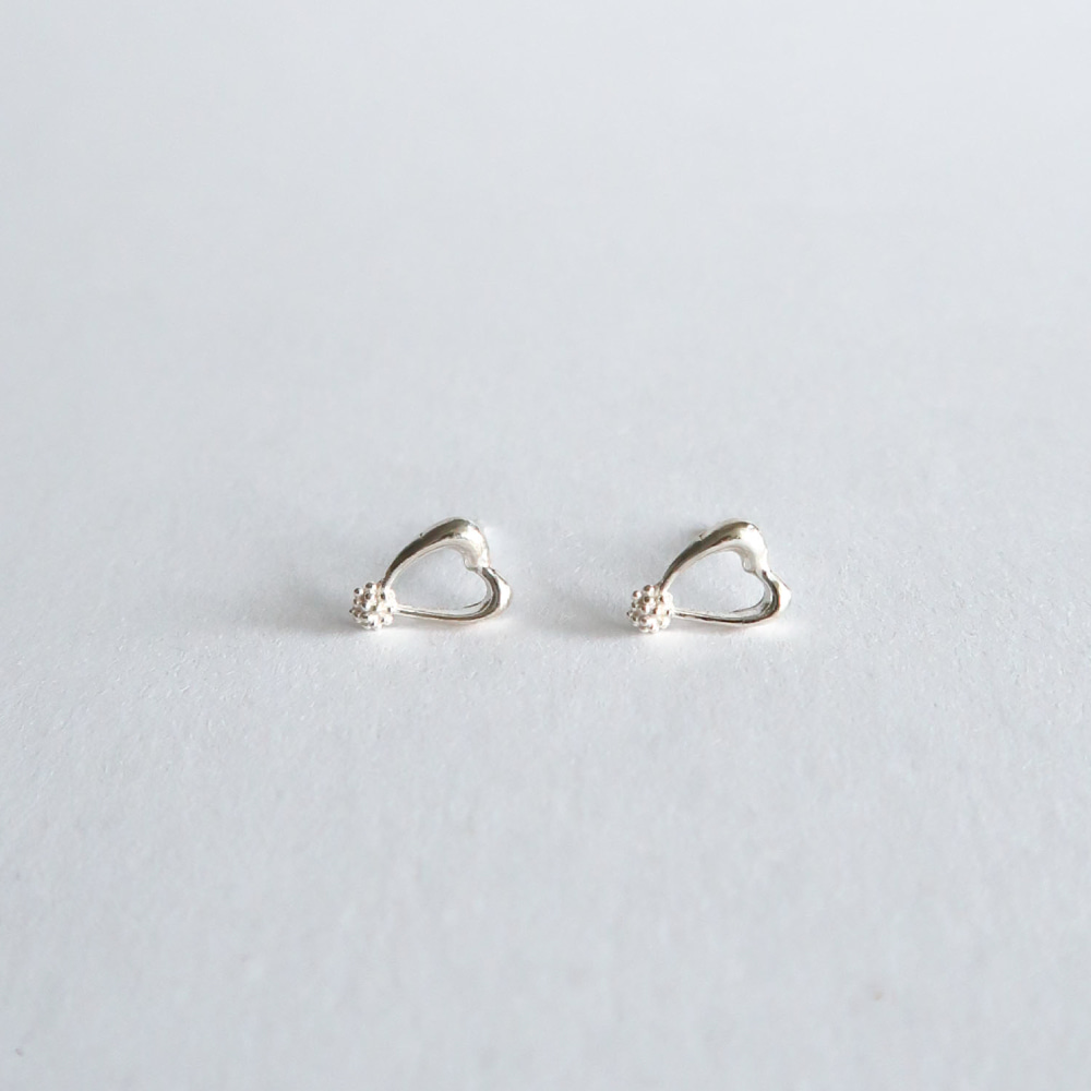 Tiny heart earring [silver/gold]